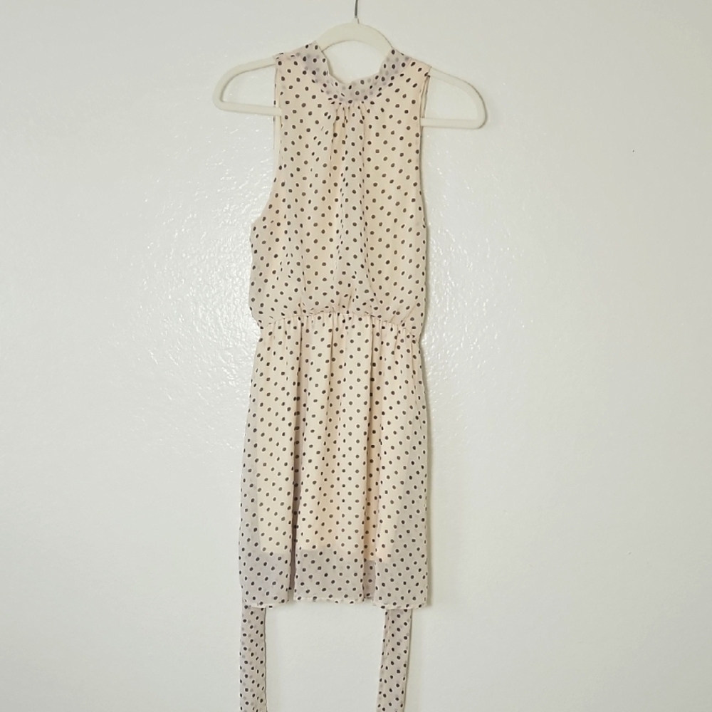 Sweet Pea Cream and Black Polka Dot Dress